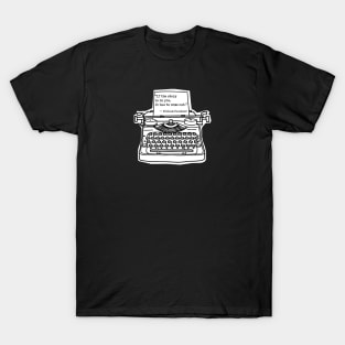 Faulkner If the story is in you, White Background and Border T-Shirt